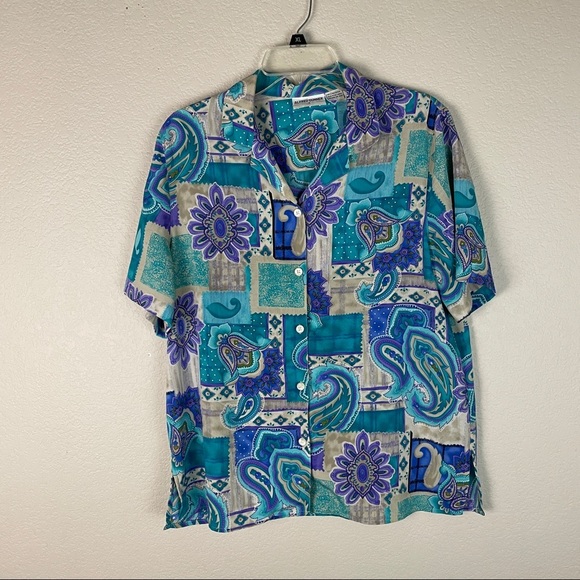 Alfred Dunner Vintage Button Up Shirt Size 12 - Picture 1 of 6